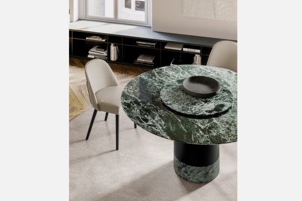 Cilindro Marble Top Table, Eforma Collection - Image 3