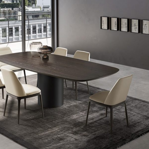 Cilindro Wood Top Table, Eforma Collection