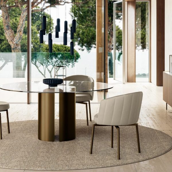 Dora Table with Glass Top, Eforma Collection