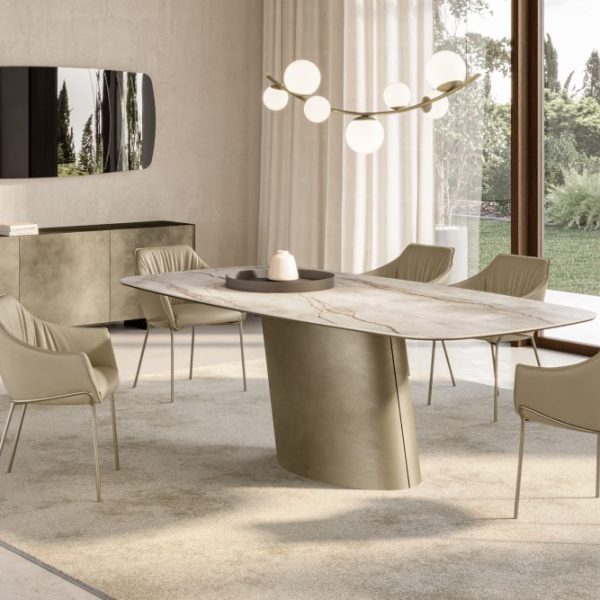 Dorado Table with Ceramic Top, Eforma Collection