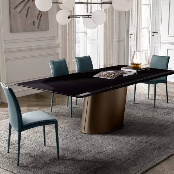 Dorado Table with Glass Top, Eforma Collection