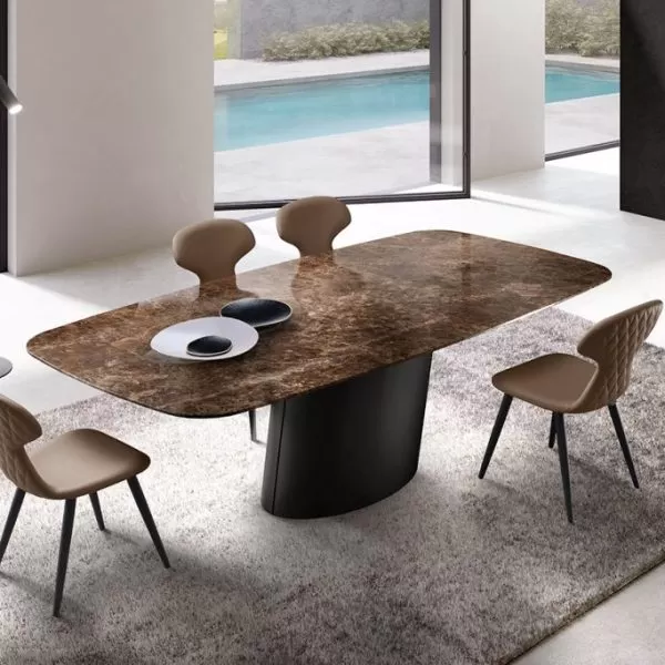 Dorado Table with Marble Top, Eforma Collection