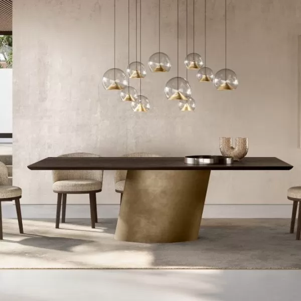 Dorado Table with Wood Top, Eforma Collection