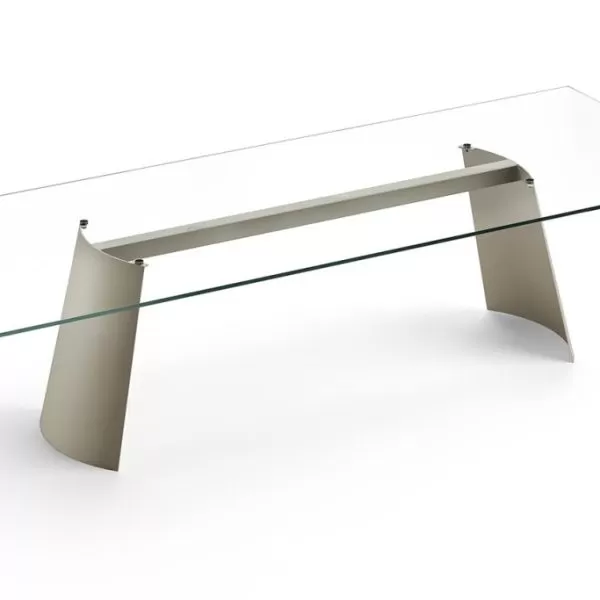 Dorian Table with Crystal Top, Eforma Collection