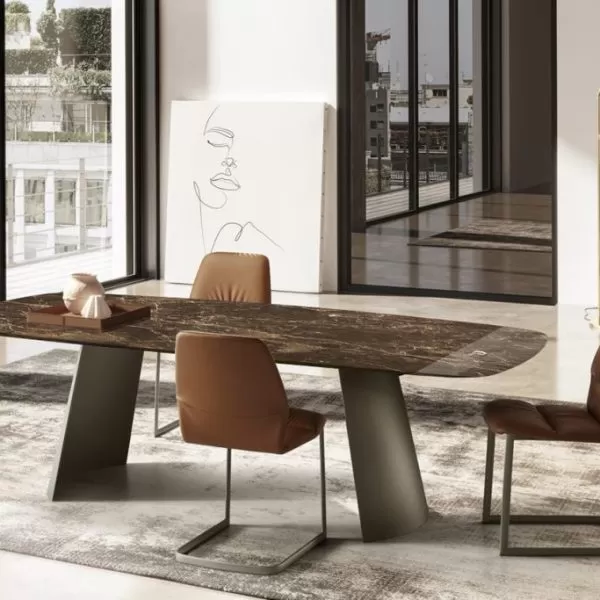 Dorian Table with Marble Top, Eforma Collection