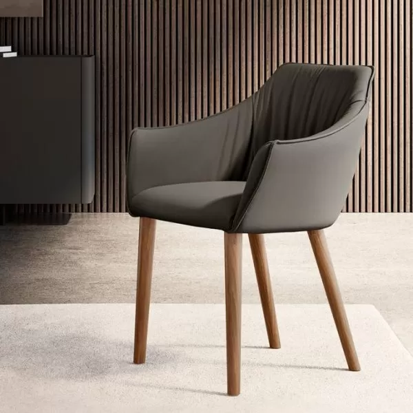 Era Armchair with 4 Wooden legs, Eforma Collection