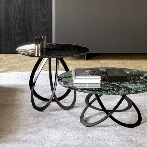 Febe Low with Marble Top Coffee Table, Eforma Collection