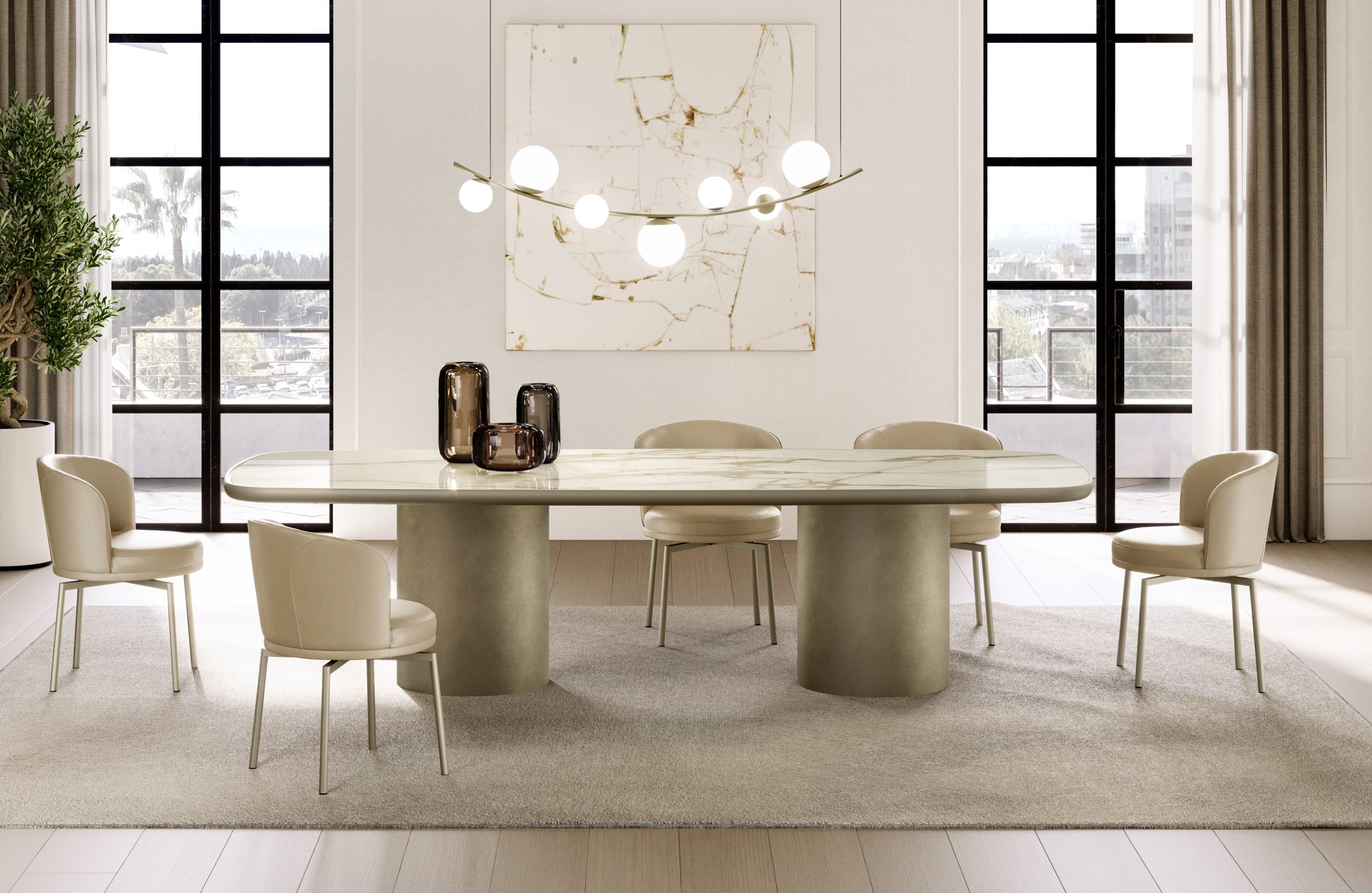 Ginger Chair with 4 Metal legs, Eforma Collection - Image 2
