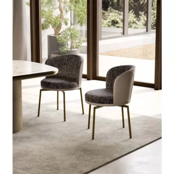 Ginger Chair with 4 Metal legs, Eforma Collection