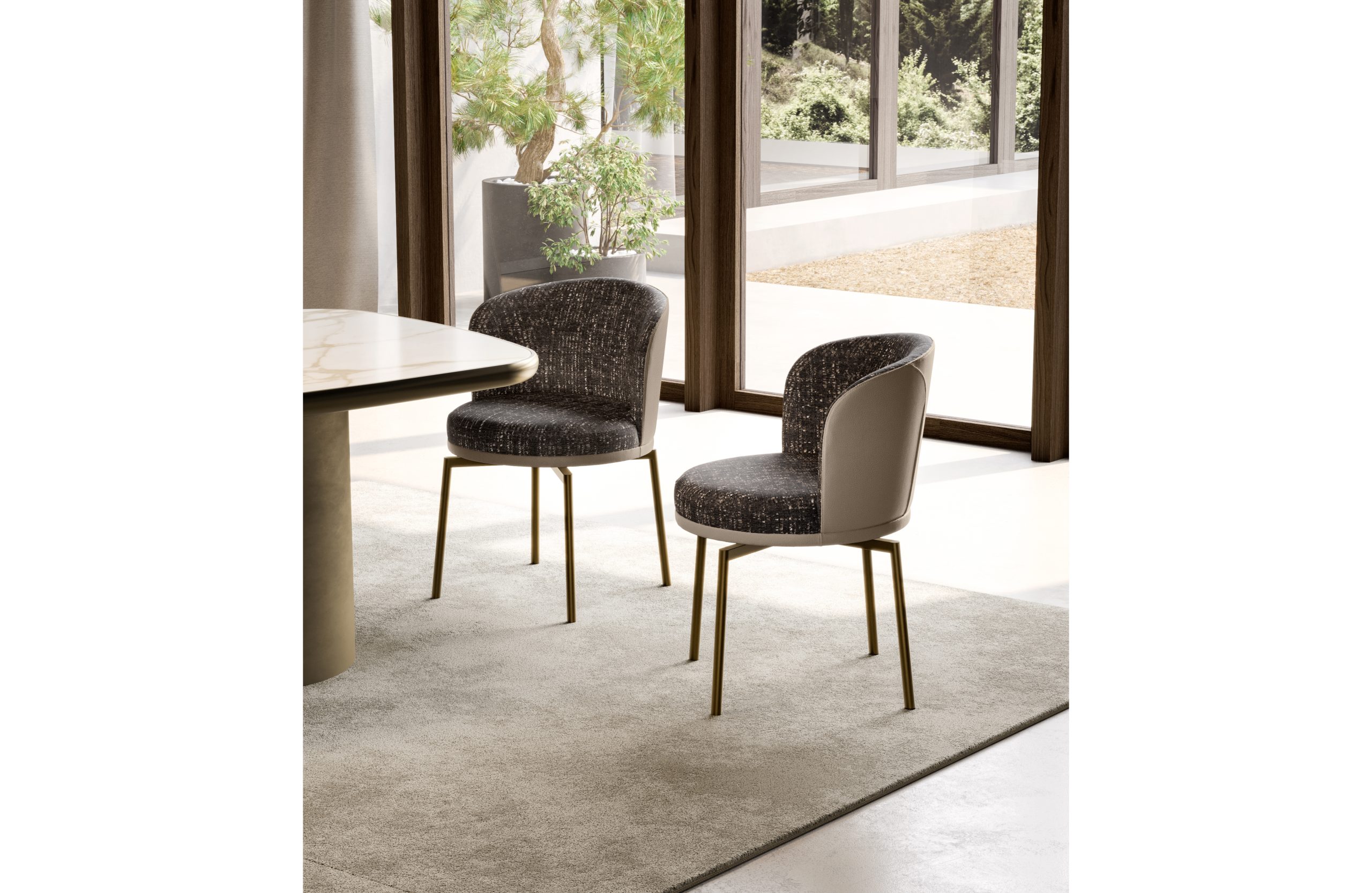 Ginger Chair with 4 Metal legs