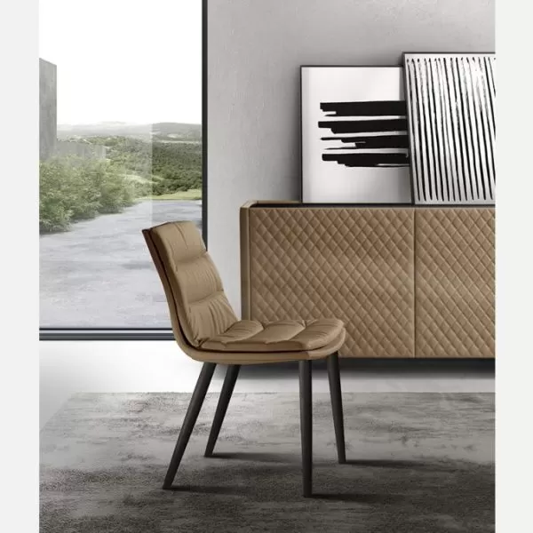 Lady Chair with 4 Wooden legs, Eforma Collection