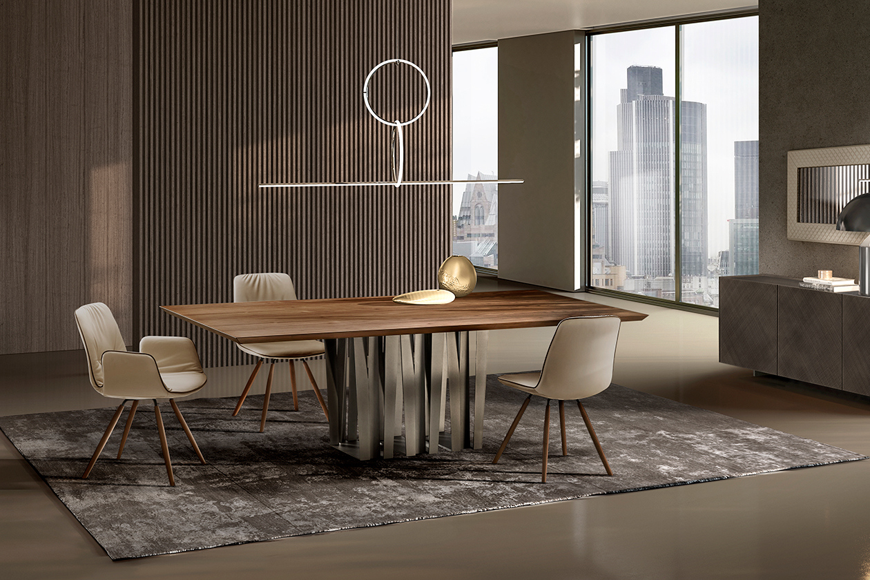 Narciso Table with Wood Top