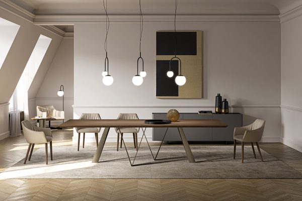 Noa Table with Wood Top, Eforma Collection - Image 2