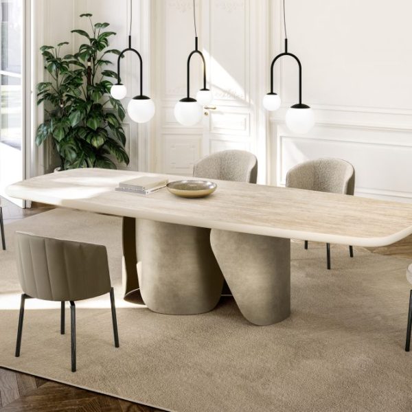 Onda Table with Ceramic King Top, Eforma Collection