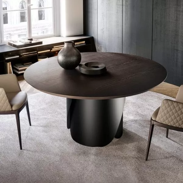 Onda Table with Wood Top, Eforma Collection