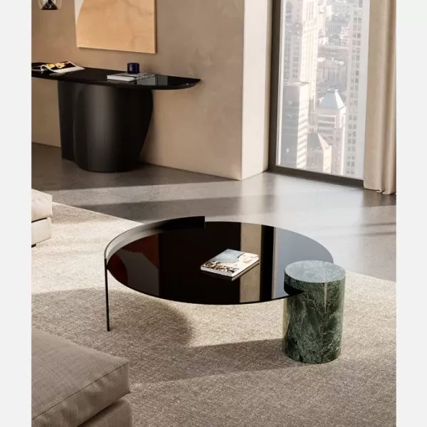 Peo Low with Glass Top Coffee Table, Eforma Collection