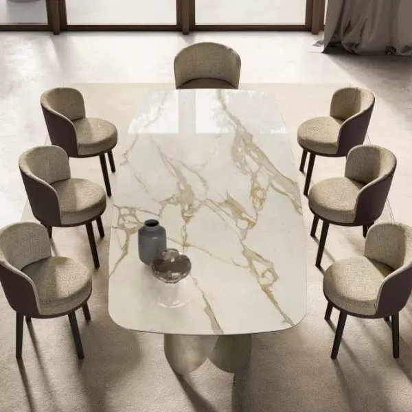 Perla Table with Ceramic Top, Eforma Collection