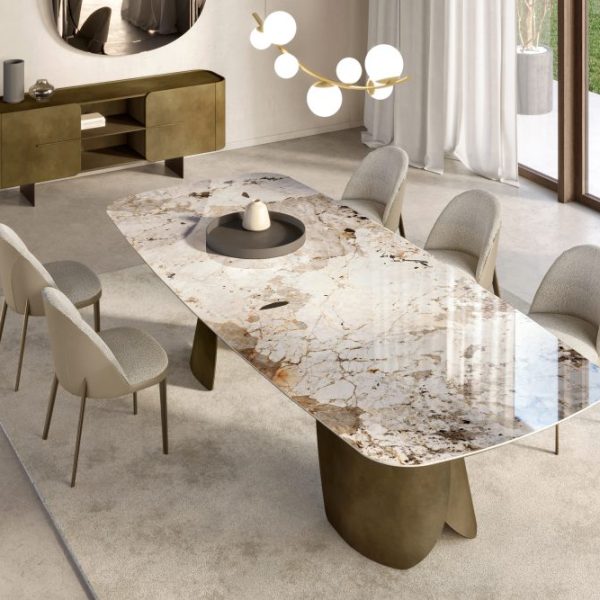 Perla Table with Ceramic Top, Eforma Collection