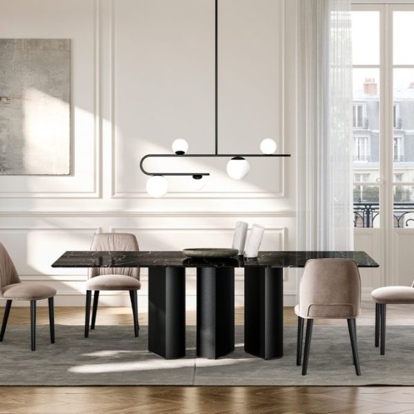 Plai Table with Marble Top, Eforma Collection