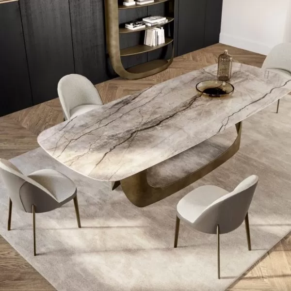 Polifemo Table with Ceramic King Top, Eforma Collection