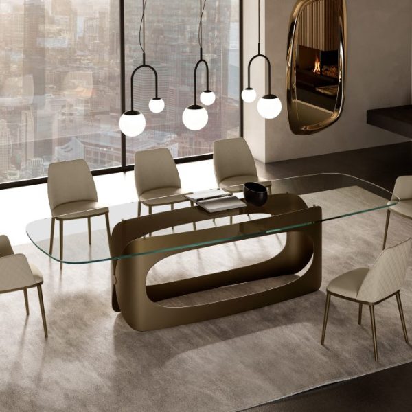 Polifemo Table with Glass Top, Eforma Collection