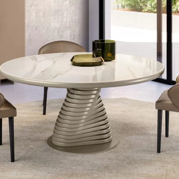 Rotolo Table with Ceramic King Top, Eforma Collection