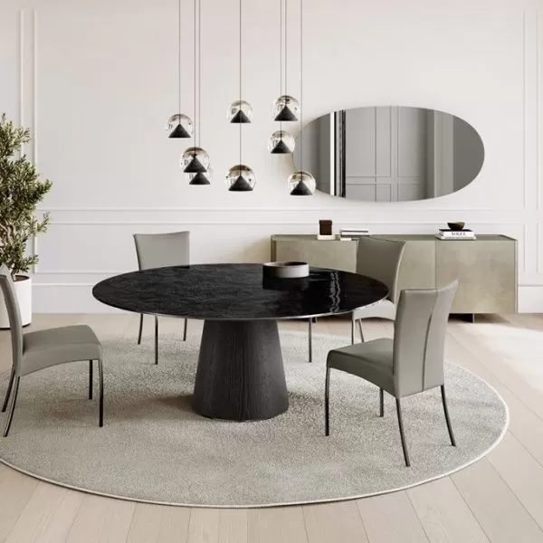 Teo Table with Glass Top, Eforma Collection