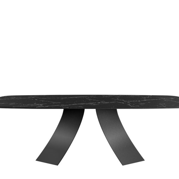 Twist Table with Marble Top, Eforma Collection