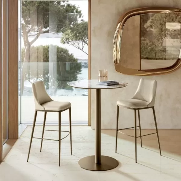 Cilindro Bistro Table with ceramic top, Eforma Collection