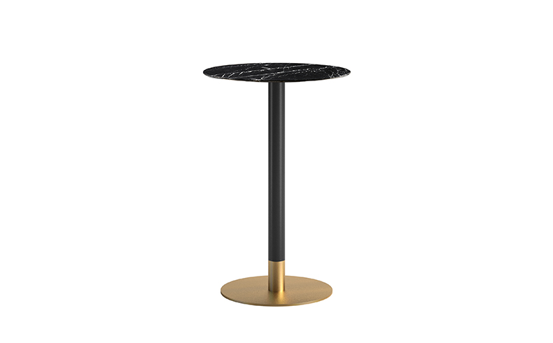 Cilindro Bistro Table with marble top, Eforma Collection - Image 3