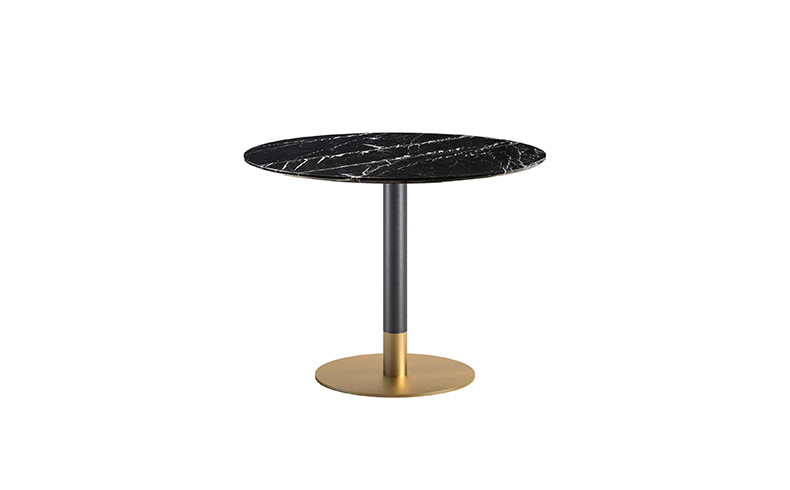 Cilindro Bistro Table with marble top, Eforma Collection - Image 2