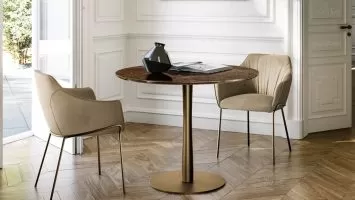 Filù Bistro Table with marble top, Eforma Collection