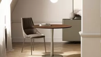 Filù Bistro Table with wood top, Eforma Collection