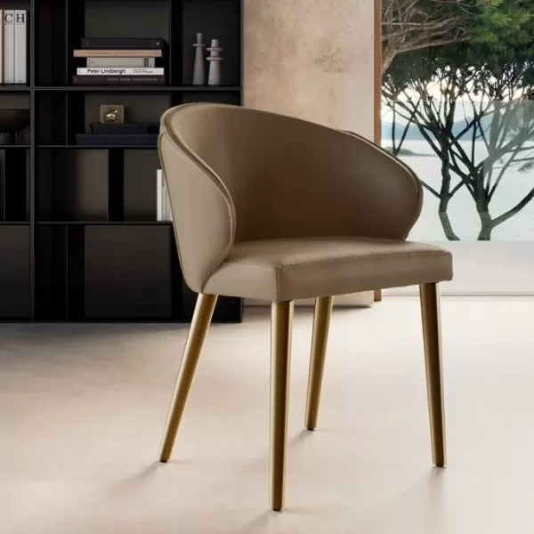 Manta Padded Chair with Metal legs, Eforma Collection
