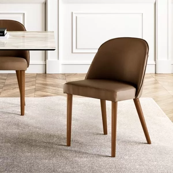 Manta Padded Chair with Wooden legs, Eforma Collection