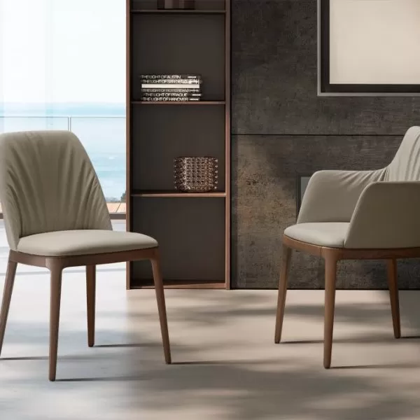 Max Deluxe Padded Chair with Wooden base, Eforma Collection