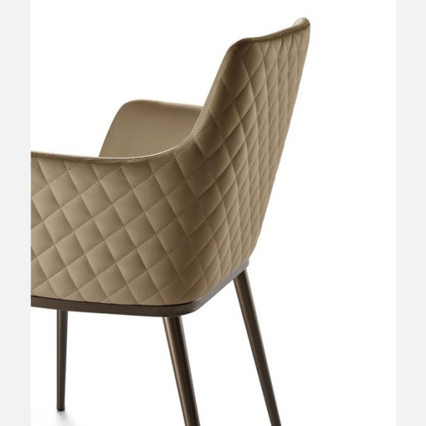 Max Diamond Padded Chair with Metal base, Eforma Collection