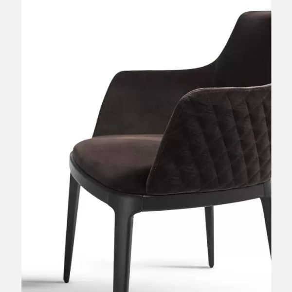 Max Diamond Padded Chair with Wooden base, Eforma Collection