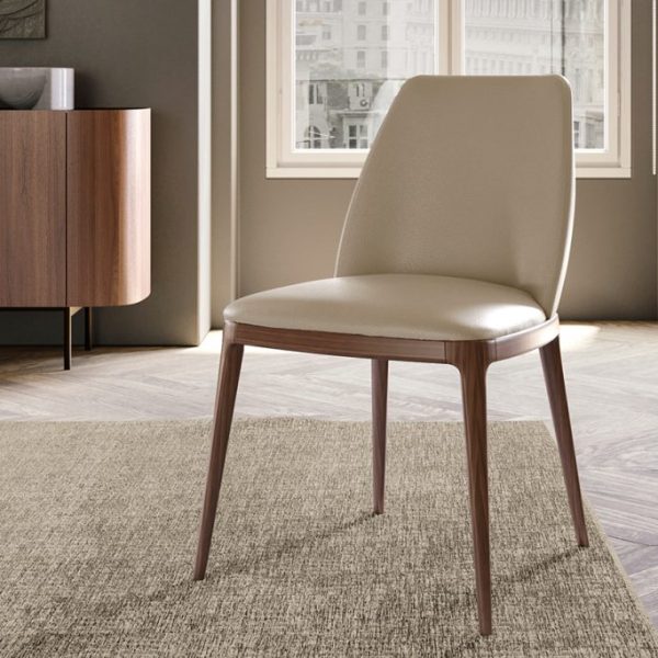 Max Padded Chair with Wooden base, Eforma Collection