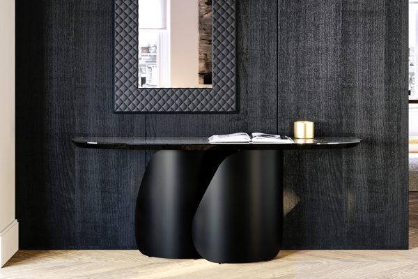 Onda Console with Glass Top