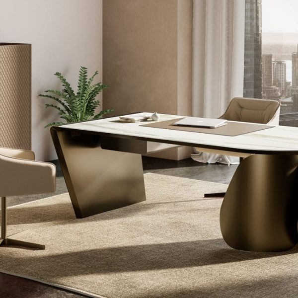 Onda Desk with ceramic top, Eforma Collection