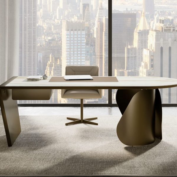 Onda Desk with ceramic top, Eforma Collection