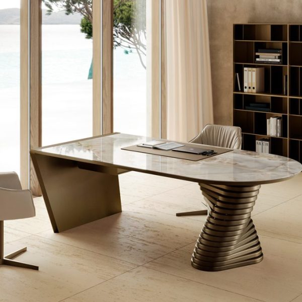 Rotolo Desk with ceramic top, Eforma Collection