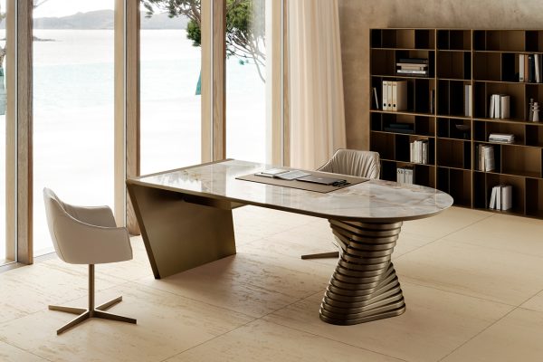 Rotolo Desk with Ceramic Top