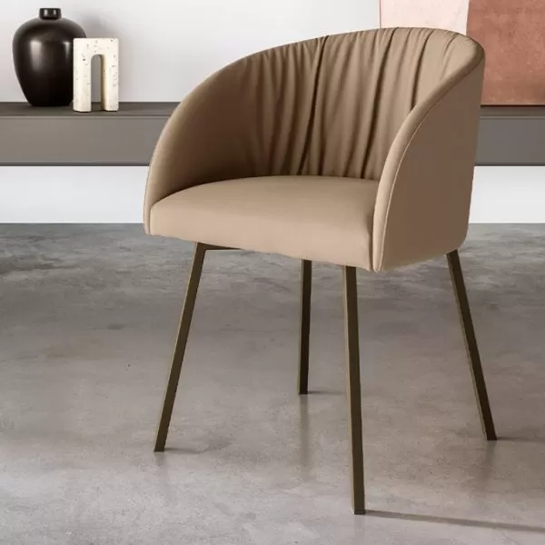 Vulcano Armchair with Metal legs, Eforma Collection