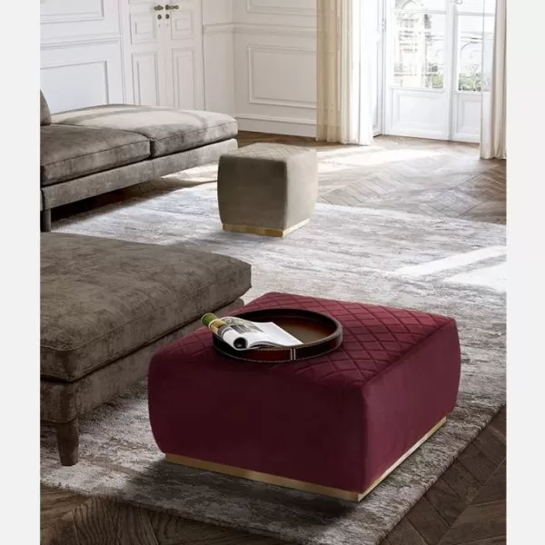 Willy Padded Pouf with profile, Eforma Collection