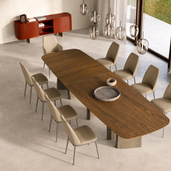 Max L High Deluxe Italian Dining Chair Metal Base – Eforma