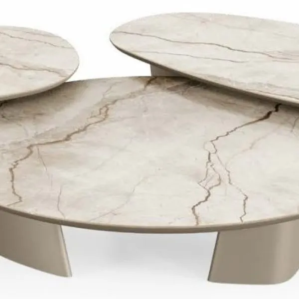Achille Low Italian Coffee Table – Ceramic Glass & Marble
