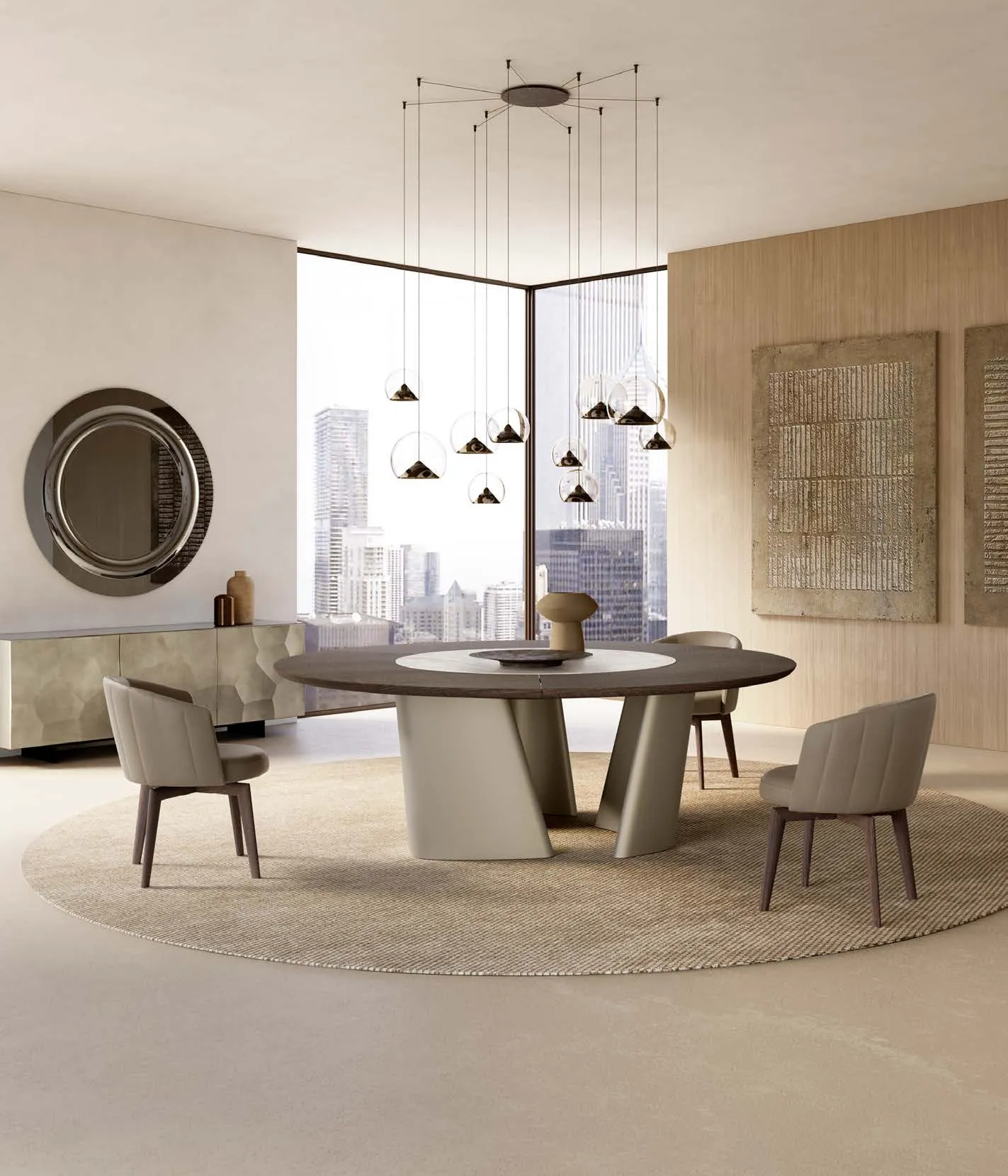 Achille Italian Ceramic Dining Table, Eforma Collection - Image 7