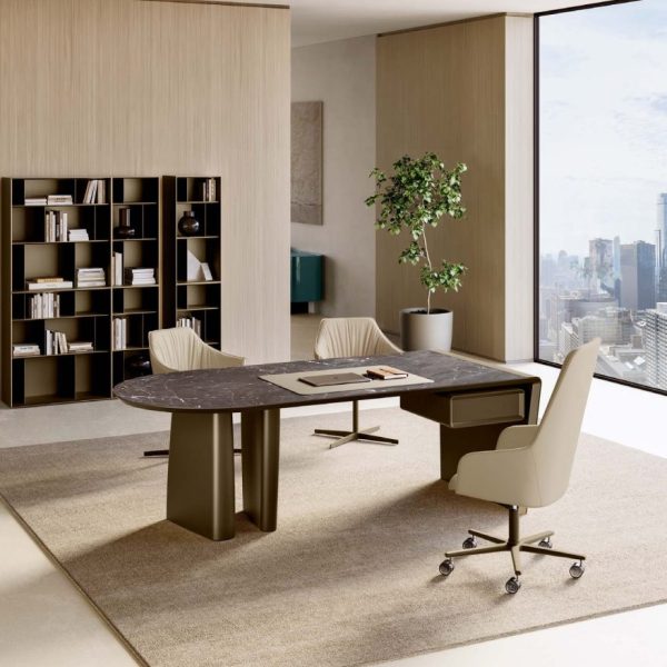 Albert Desk Italian Ceramic Top Desk – Eforma